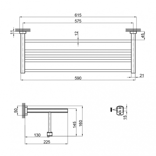 Полиця для рушників Qtap Liberty BLM 1122 QTLIBBLM1122