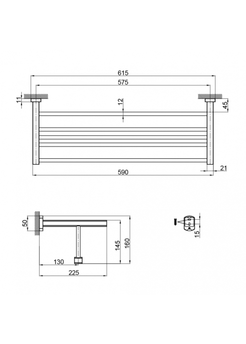 Полиця для рушників Qtap Liberty BLM 1122 QTLIBBLM1122