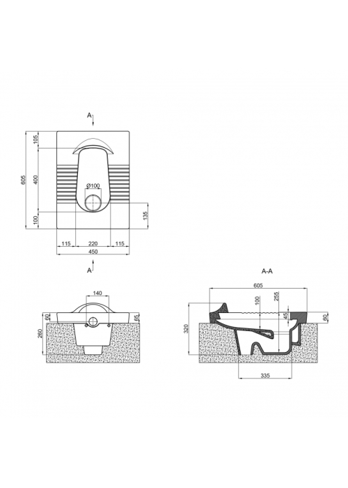 Чаша Генуя Qtap Kalao 605х450х330 White (QT0823HDD55BW)