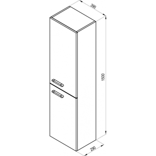 Пенал Ravak CHROME SB-350, білий, лівий, X000000542