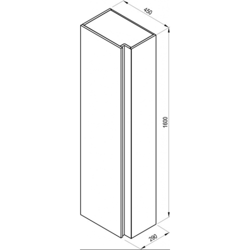 Бічна шафка Ravak SB 10° 450 темно-горіховий, X000000753