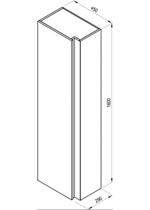 Бічна шафка Ravak SB 10° 450 темно-горіховий, X000000753