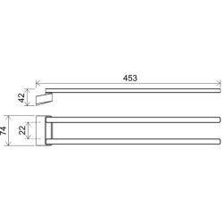 Полотенцедержатель поворотный Ravak 10° чёрный X07P564