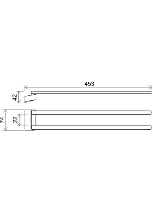 Полотенцедержатель поворотный Ravak 10° чёрный X07P564