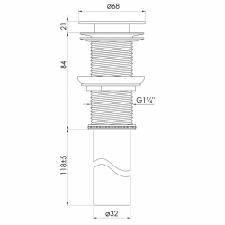 Донний клапан VOLLE Solid surface (90-00-010)