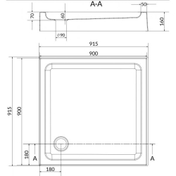 Душовий піддон CERSANIT TAKO 90x90 S204-012