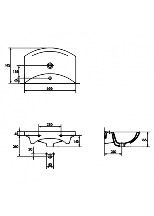 Раковина Cersanit Omega 65 меблева (K11-0172/K11-0183)