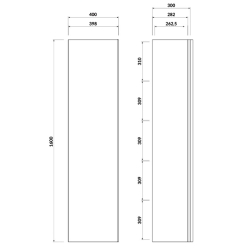 Пенал Cersanit Virgo 40 (S522-032)