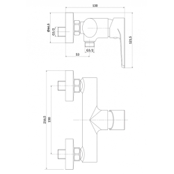 Смеситель для душа Cersanit Moduo S951-353