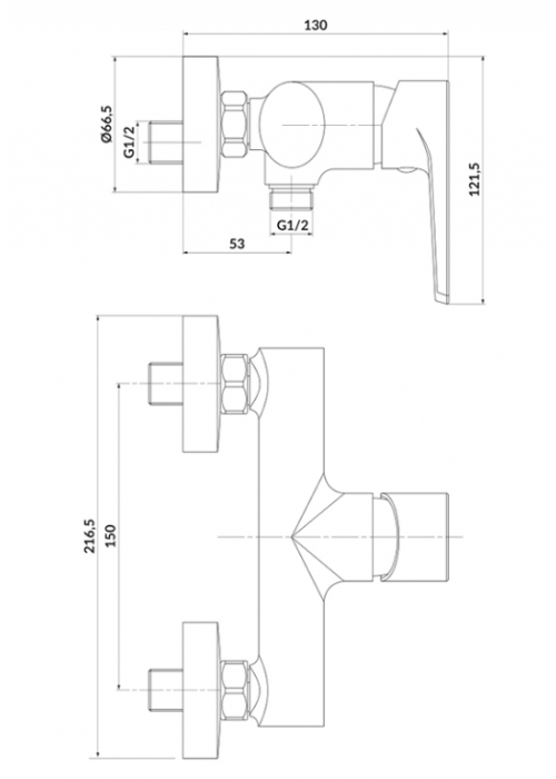 Смеситель для душа Cersanit Moduo S951-353