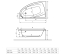 Ванна акрилова RADAWAY RINEIA 150x095 (WA1-31-150x095LS) + ніжки (NWE-68) + сифон R135L