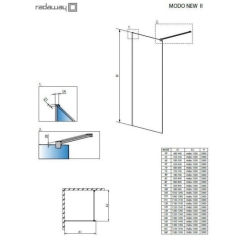 Душевая перегородка Radaway Modo II New 500x2000 хром/прозрачное стекло 389054-01-01