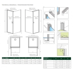 Душевая стенка Radaway NES S1 1000x2000 хром/прозрачное стекло 10039100-01-01