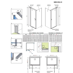 Душевая дверь Radaway NES KDJ II 1100Lx2000 хром/прозрачное стекло 10032110-01-01L