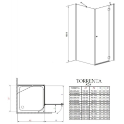 Душевая кабина Radaway Torrenta KDJ 900Lx900x1850 хром/графит 32202-01-05NL