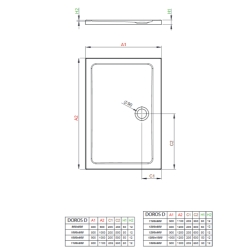 Душовий піддон Radaway Doros D 1100x800x50 білий SDRD1180-01