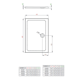 Душевой поддон Radaway Doros D 1100x900x50 белый SDRD1190-01