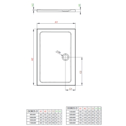 Душевой поддон Radaway Doros D 1200x1000x50 белый SDRD1210-01