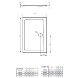 Душевой поддон Radaway Doros D 1300x900x50 белый SDRD1390-01