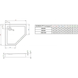 Душовий піддон Radaway Doros PT Compact 900x900x115 білий SDRPTP9090-05-04S