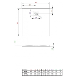 Душовий піддон Radaway Kyntos З 800x800x30 білий HKC8080-04