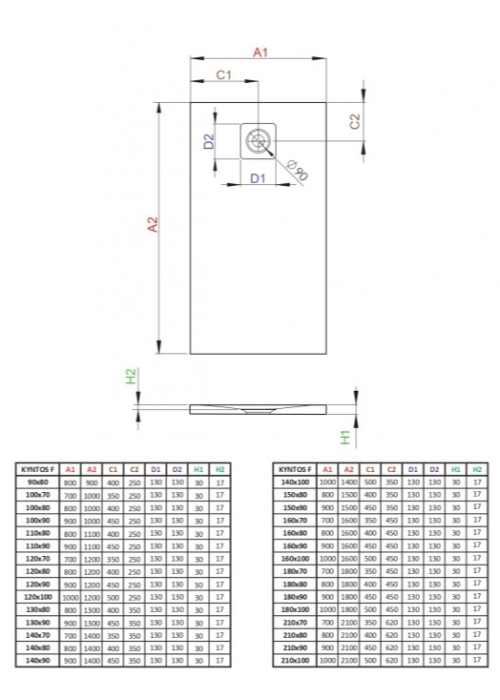 Душевой поддон Radaway Kyntos F 1200x1000x30 белый HKF120100-04