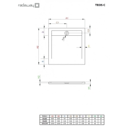 Душовий піддон Radaway Teos З 900x900x40 чорний HTC9090-54