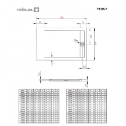 Душевой поддон Radaway Teos F 1200x1000x40 белый HTF120100-04