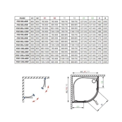 Душевые двери RADAWAY Idea PDD 900x2000 хром/прозрачное стекло 387139-01-01