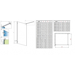 Душова кабіна RADAWAY Essenza Pro White Walk-in 1250x2000 білий/прозоре скло 10103125-04-01