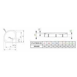 Душовий піддон RADAWAY Patmos B Compact, 90x90, 4D99155-03