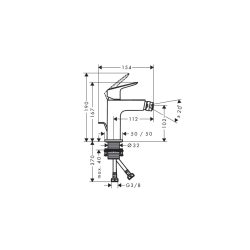 Смеситель Hansgrohe Logis Fine 110 для биде, Matt Black (71201670)