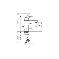 Змішувач Hansgrohe Logis 100 для умивальника, Matt Black (71100670)