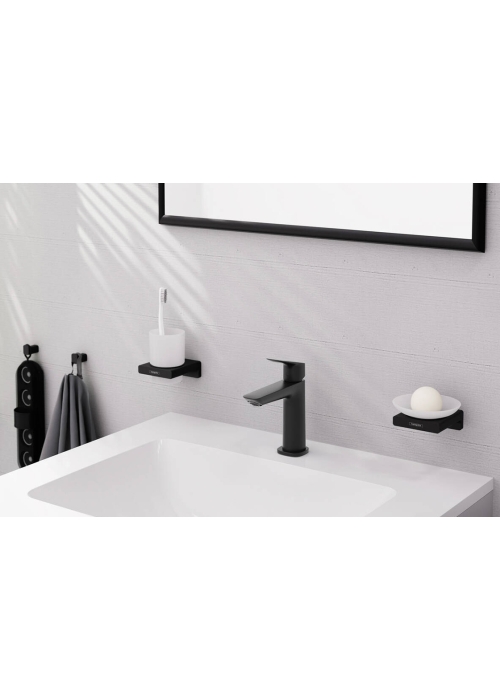 Смеситель Hansgrohe Logis Fine 110 для умывальника CoolStart, без донного клапана, Matt Black (71255670)