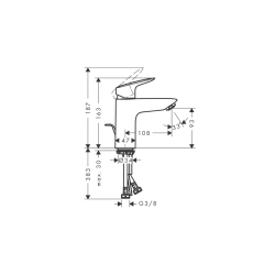 Смеситель Hansgrohe Logis 100 Coolstart для умывальника, Matt Black (71102670)