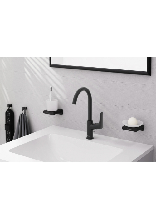 Смеситель Hansgrohe Logis 210 для умывальника, Matt Black (71130670)