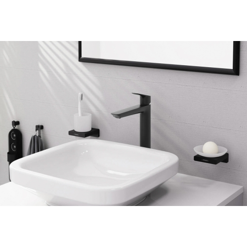 Смеситель Hansgrohe Logis Fine 240 для умывальника без донного клапана, Matt Black (71258670)