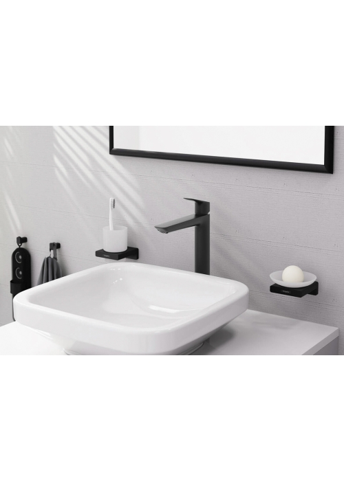 Смеситель Hansgrohe Logis Fine 240 для умывальника без донного клапана, Matt Black (71258670)