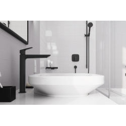 Смеситель Hansgrohe Logis Fine 240 для умывальника без донного клапана, Matt Black (71258670)