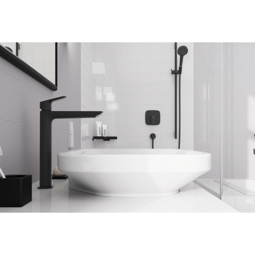 Смеситель Hansgrohe Logis Fine 240 для умывальника без донного клапана, Matt Black (71258670)