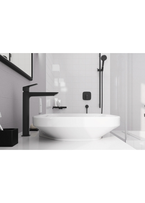 Смеситель Hansgrohe Logis Fine 240 для умывальника без донного клапана, Matt Black (71258670)