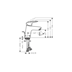 Змішувач для умивальника Hansgrohe Logis 70 CoolStart 2Flow , Chrome (71075000)