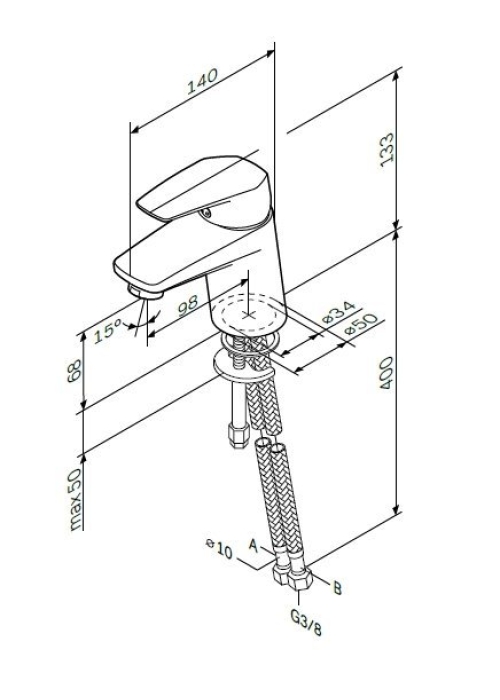 Змішувач для раковини AM.PM Gem F9002100