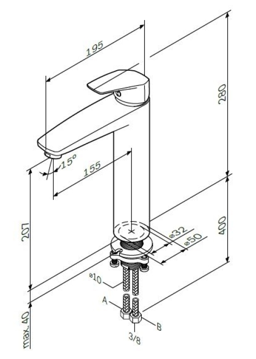 Змішувач для раковини AM.PM Gem F9092000