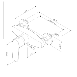 Змішувач для душу AM.PM Gem F90A20000