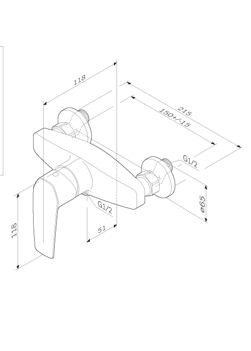 Змішувач для душу AM.PM Gem F90A20000