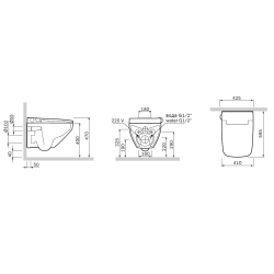 Унітаз підвісний AM.PM Inspire V2.0 CCC50A1700SC FlashClean безободковий з кришкою-біде TouchReel