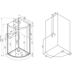 Душевая кабина AM.PM Joy Round 90x90 без поддона W95G-301-090CM