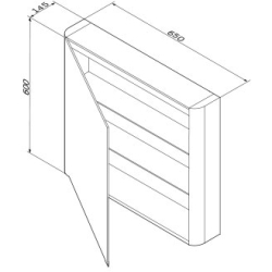 Зеркальный шкафчик AM.PM Like 65 M80MCL0650WG38 левый