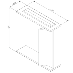 Зеркальный шкафчик с подсветкой AM.PM Like 65 M80MCR0651VF38 правый